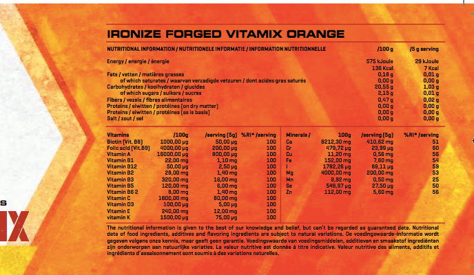 ironize vitamix voedingswaarde