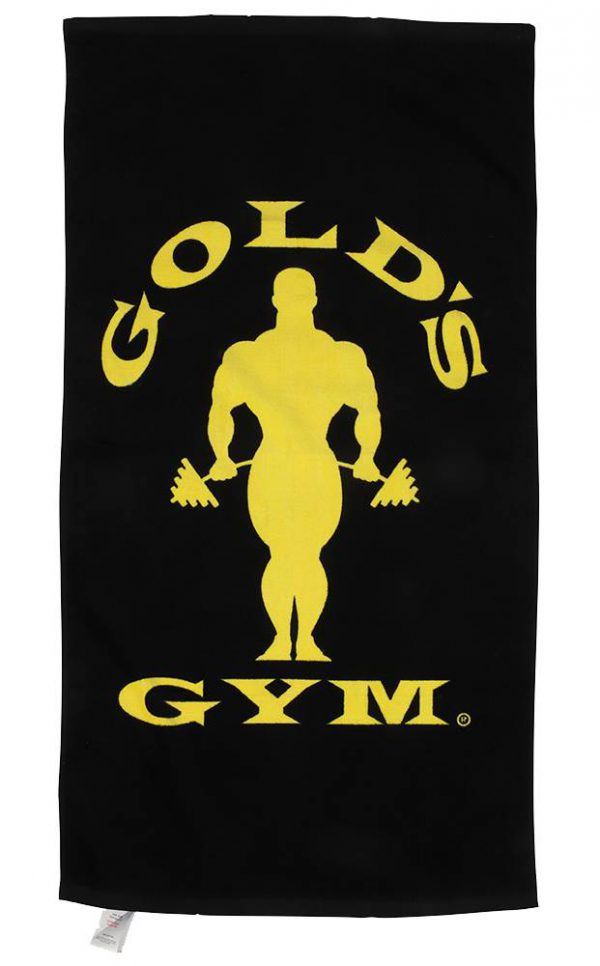 golds gym towel black gold 1
